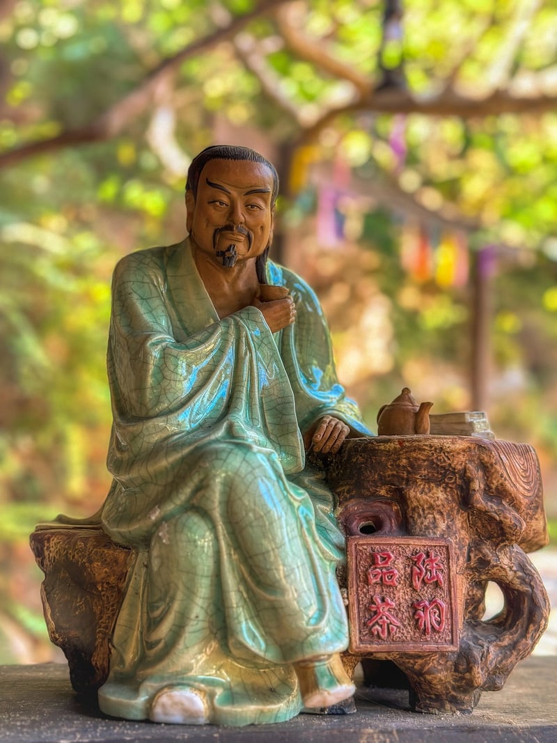 Person meditating in nature